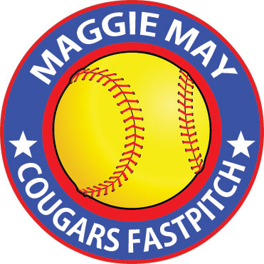 Personalized Circle Fastpitch Softball Decal with player's name and team name