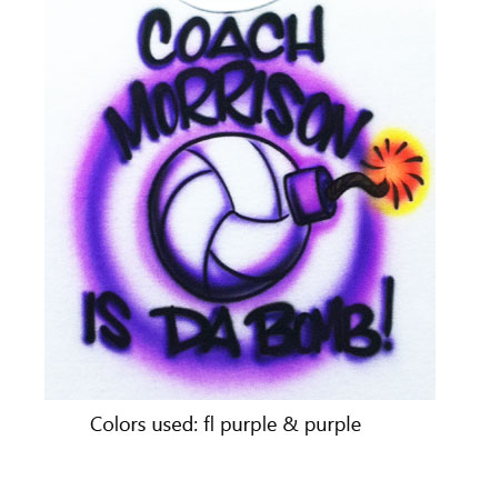 Airbrushed "DA BOMB" Volleyball Shirt
