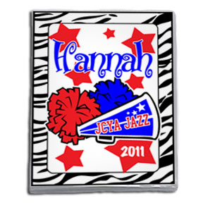Starry Megaphone & Poms Zebra border Album